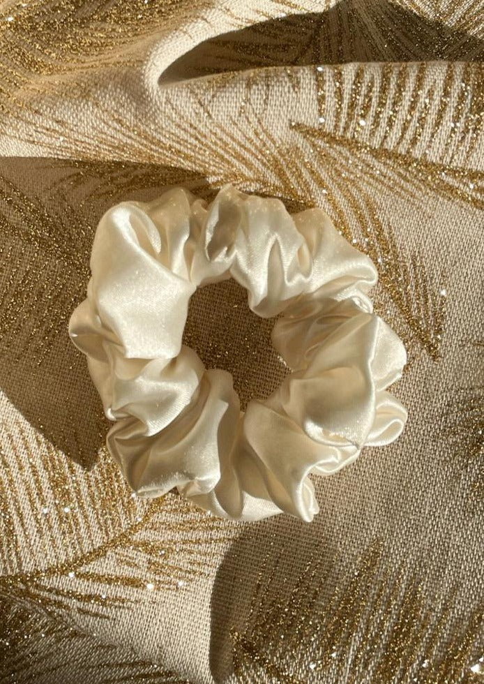 Cream Scrunchie