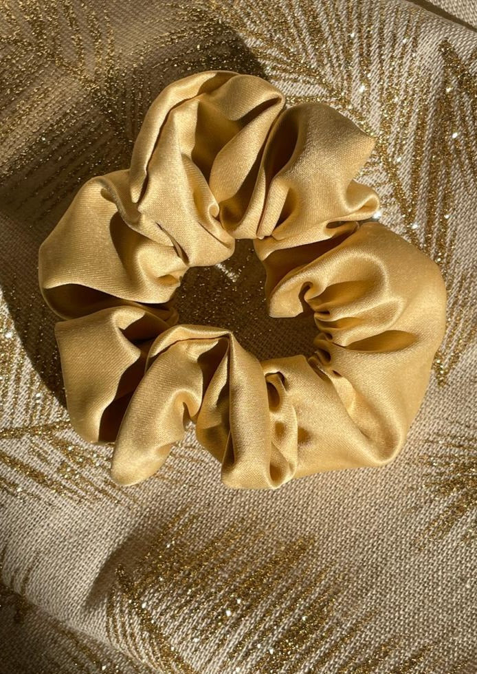 Yellow Gold Scrunchie